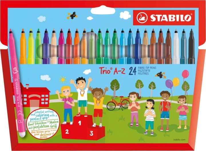 STABILO® Trio® A-Z | Fibre-tip pen with triangular grip zone | Color Markers | Coloring Pens