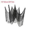 Halloween Black Creepy Cloth, Spooky Halloween Decoration, Home Decor, Gauze 76cmx183cm. 