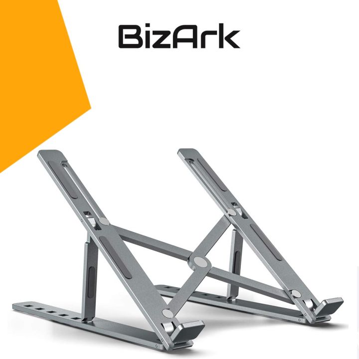 Aluminum Alloy Folding Laptop Stand Portable Adjustable for Table - All Laptops with size 13 / 13.3 / 13.6 / 14.2 / 14.6 / 15.6 inch - inches - for compatible Macbook New Air / Retina / New Pro / 2020 - 2021 - 2022 - M2 / M1