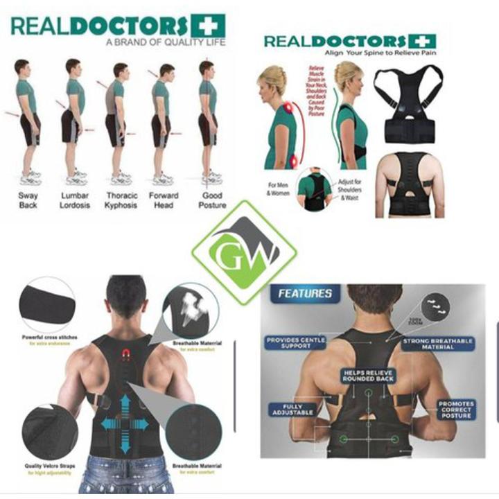 Doctor Posture Real Pain Reliever Belt Posture Corrector, Shoulder Back Support Belt for Men and Women unisex