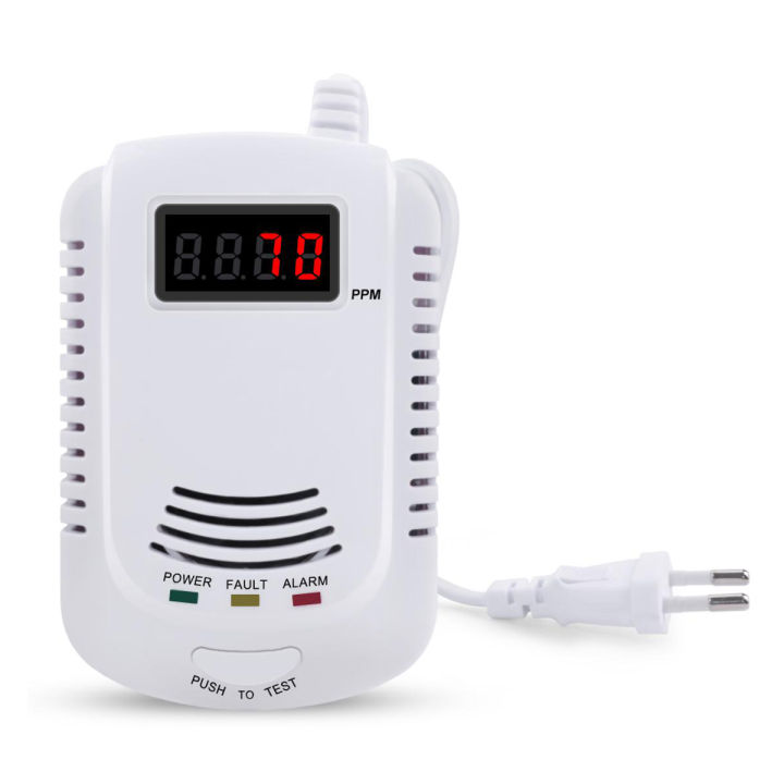 YAGO Home Standalone Plug-In Flammable Gas Detector LPG LNG Coal Natural Gas Leak Alarm Sensor Voice Warning Alarm Sensor