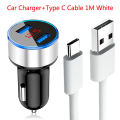 Car Fast Charger For OPPO A52 A72 A92 A92S Reno 3 4 5 Pro Realme 6 7 8 Pro Find X2 X3 lite Pro Type C Cable Phone Car Charger. 