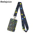 Funny Game Pacman Cartoon Cute Credit Card ID Holder Bag Student Women Travel Bank Bus Business Card Cover Badge Accessory Gifts. 