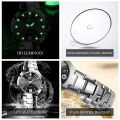 OPK Watch for Women  Waterproof Fashion Korean Style Diamond Dial Luminous Calendar Stainless Steel Ladies Relo 8105. 