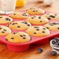 Silicone Bakeware - Muffin Pan / Cupcake Pan - 12 Cup Muffin Tin. 