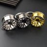 Fashion Creative Wheel Hub Rim Model Men's Keychain Car Key Chain Keyring Gift. 