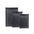 100x Zip Bag Black Aluminum Mylar Foil Pouch Heat Sealer Food Storage Bag Package. 