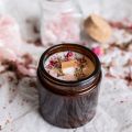 Amber glass jar of 15 Pack 8 ounce Round Glass Jars with Black Plastic Lids and White Inner Liners, Empty Jar, Food Storage Containers for Candles wax, Spice, Round Cosmetic Containers for Lotion. 
