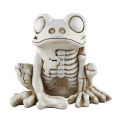 Zishfas Outdoor Skeleton Figurine Spooky Halloween Skeleton Animal Figurine for Home Office Decor Gothic Cat Frog Horse Statue Sculpture Ornament Halloween Skeleton Ornament. 