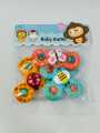 Baby Rattles Set with Suction Cup Spinner Toy Ideal for Travel, Dining Table, and Bathroom | 3pcs Educational Sensory Fidget Toys for Toddlers, Boys & Girls Fun Animal Spinning Baby Bath Toys Gift. 