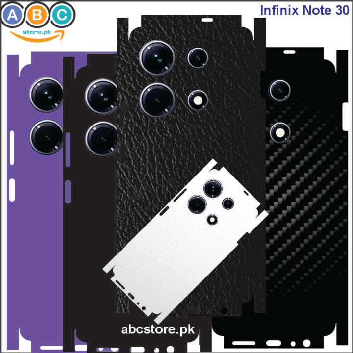 Infinix Note 30, Full Back Protection Vinyl Skin/Wrap in variety of Textures and Colors for Note30, infinixnote30