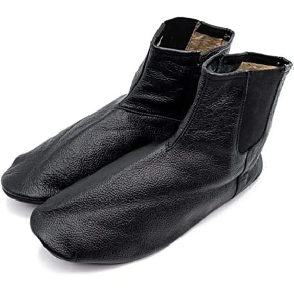 Zipper Socks Islamic Thermal Prayer Winter Socks Muslim Original Leather Socks Slippers for Men and Women