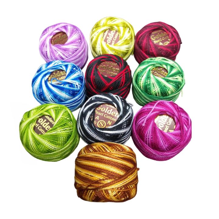 Anchor Cotton Embroidery Thread Ball - Double Shaded Dhaga Gola - 10 Pieces - Different Colors