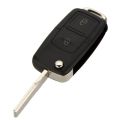 Replacement 2 Button Keyless Entry Remote Flip Folding Car Key Fob Shell Case and Button Pad Compatible with VW Volkswagen Golf MK4 Bora. 