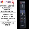 Samsung LCD Remote Control Original Huayu PEC 1078+ Smart&Shud TV Comp RM-D1078+ , Smart LCD, Nobel LCD, China 1088, Samsung China, Sony China Remotes Use Directly No Setup Required | Triple H. 