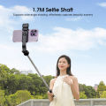 170cm 4 in 1 (1.7M) 5.5 Feet Wireless Selfie Stick Foldable Mini Tripod Stand R1S Large Tripod (WITH LED LIGHT) | R1 Large (Without Light) Selfie Light Mobile Holder With Fill Light Shutter Remote Control For IOS Android | For Tiktok Vlogging Photography. 