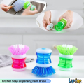 LapShp - Kitchen Soap Dispensing Palm Brush: Your Versatile Dish Cleaning Solution with Built-In Liquid Dispenser. Say Goodbye to Stubborn Grime on Dishes, Pots, Pans, and in the Sink. The Perfect Tool for an Effortless and Hygienic Kitchen Cleanup.. 
