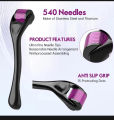 Derma Roller 1mm with 540 Micro Needles - Derma Roller for Skin - Derma Roller for Hair - Derma Roller for Face - Derma Roller for Hair Growth. 