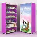 6 Layer Shoe Rack Nonwoven Dustproof Shoes Organizer Shelf with Cover Easy to Assemble Shoe Rack Home Dorm Shoe Cabinet Shoe Racks (6 Layers). 