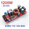 20A 1200W DC Converter Boost Step-up Power Supply Module 8-60V to 12-83V. 