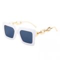 Fashion Box Chain UV Protective Frame Sunglasses for Women Girl. 