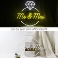 Affordable Wedding Neon Sign Mr & Mrs Couple Name |Wall Decoration Light |Alphabet Light Letter |Neon Sign Boards|Customized Neon Lights Name Sign Board for Cute Room Decor things, Neon Wall Light, and Wall Decor with High Quality LED Neon Strips.. 