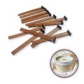 Pack of 12 Medium Wooden Wicks for Candle Making 4 inch, Eco-Friendly, Ideal for Small to Medium Containers. 