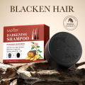 Hair Grey Darkening Shampoo Bar Soap Color Polygonum Repair Natural Black Hair. 