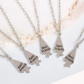 5-piece Best Friend Stitching Necklace Male And Female Students Bff Friendship Pendant Star Metal Chain Choker Jewelry Gift. 