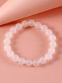 Colorful Glass Pearl Bracelet Collection - Perfect Stylish Accessories for Girls with a Korean Flair". 