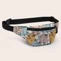Deanfun Fanny Pack For Women Personal Printed Waist Bag For Girls Fashion Elegant Hip Bag Belt Bags For Travel 18069. 