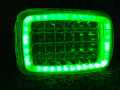 Super DRL 24 Led Headlight BEAM for all Bike (Green DRL). 