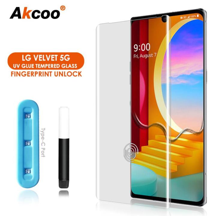 LG Velvet 5G Uv Tempered Glass Screen Protector Full Curved Protecter Nano Liquid for LG velvet