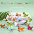 10pcs Early Learning Toys Funny Insect Paper Jigsaw Puzzles 3D Cognition DIY Handmade Paper Card Paper Insect Cartoon Insect Paper Mode Kids Birthday. 