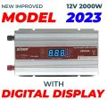 Original Suoer 2000W Inverter Digital Display Modified Sine Wave STA-2000A Solar Power USB 12V DC to 220VAC. 