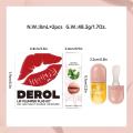 DEROL Lip Plumper Set Lip Care Gloss Can Make The Lips Fuller And Maximizer Lip Gloss Lipstick Fuller Enhancer Women Cosmetics. 