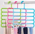 Pack of 3- New Multi-purpose High Quality Trousers Hanger 5 Layers Pants Hanger. 