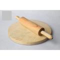 Rotti Chakla + Balan  board with Rolling Pin - Best Quality - Carved Of Single Wood Block - ( Non Toxic Natural Wooden Color ). 