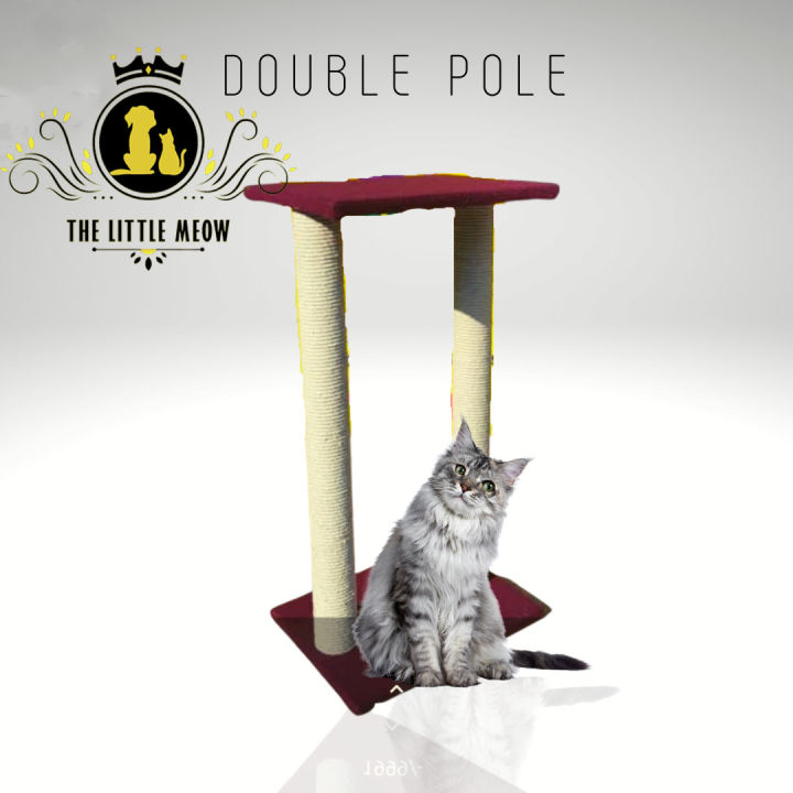 Imported Tall Cat Scratch Post With Poles Top With Ball Toy