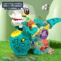 Green forest Glowing Dinosaur Toy Transparent Design Parent-child Interactive Kids Glowing Gear Dinosaur Toy. 