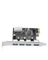 4 Port - PCI-E to USB 3.0 PCI Express Expansion Card - Multicolor. 