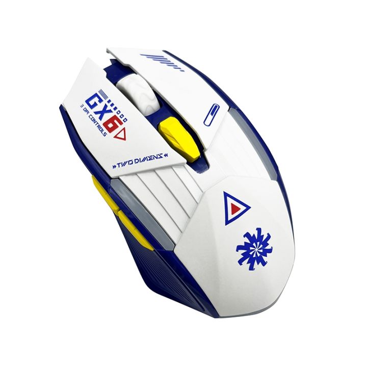 GX6 2.4ghz Rechargeable Wireless Gaming Mouse RGB Light Silent Click 6 ...