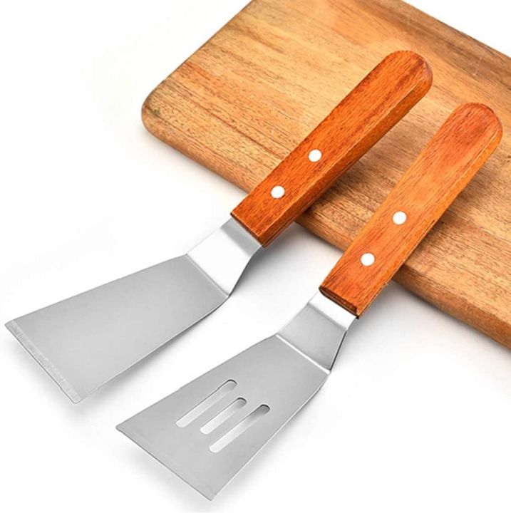 2pcs%20Stainless%20Steel%20Metal%20Spatula%20Set%20Slotted%20Turner%20-%20Image%202
