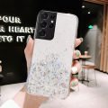 Casinglee For Samsung Galaxy S21 Ultra case Full Stars Moon Glitter Bling Sequins Cases for Samsung S21 Ultra Phone Cover Starry Sky Transparent Soft Back Cover. 