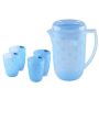 Pack of 4 Pineapple Glasses with 1.7 Liters Jug. 