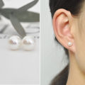 South Korea S825 silver needle long style big earrings. 
