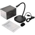 Desktop Microphone,G22 USB Computer Microphone Omnidirectional Simple Desktop Microphone for Windows XP/7/8/10/OS (with one-Button Mute,Innovative gooseneck Design)(Black). 