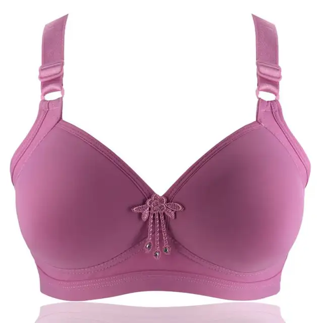 Non Wired Brazier for Women Plain Foam Padded Lifting Bras for Girls with Adjustable Straps and Back Closure for B and C Cups
