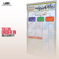 Urdu Grammar Wall Poster | Urdu Grammar Easy Explanation on Wall Chart for School | High Quality Readability on 200 gram Card 20*30 inches. 