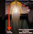 Fancy Crystal Glass chandelier Fanoos for ceiling bedroom drawing room. 